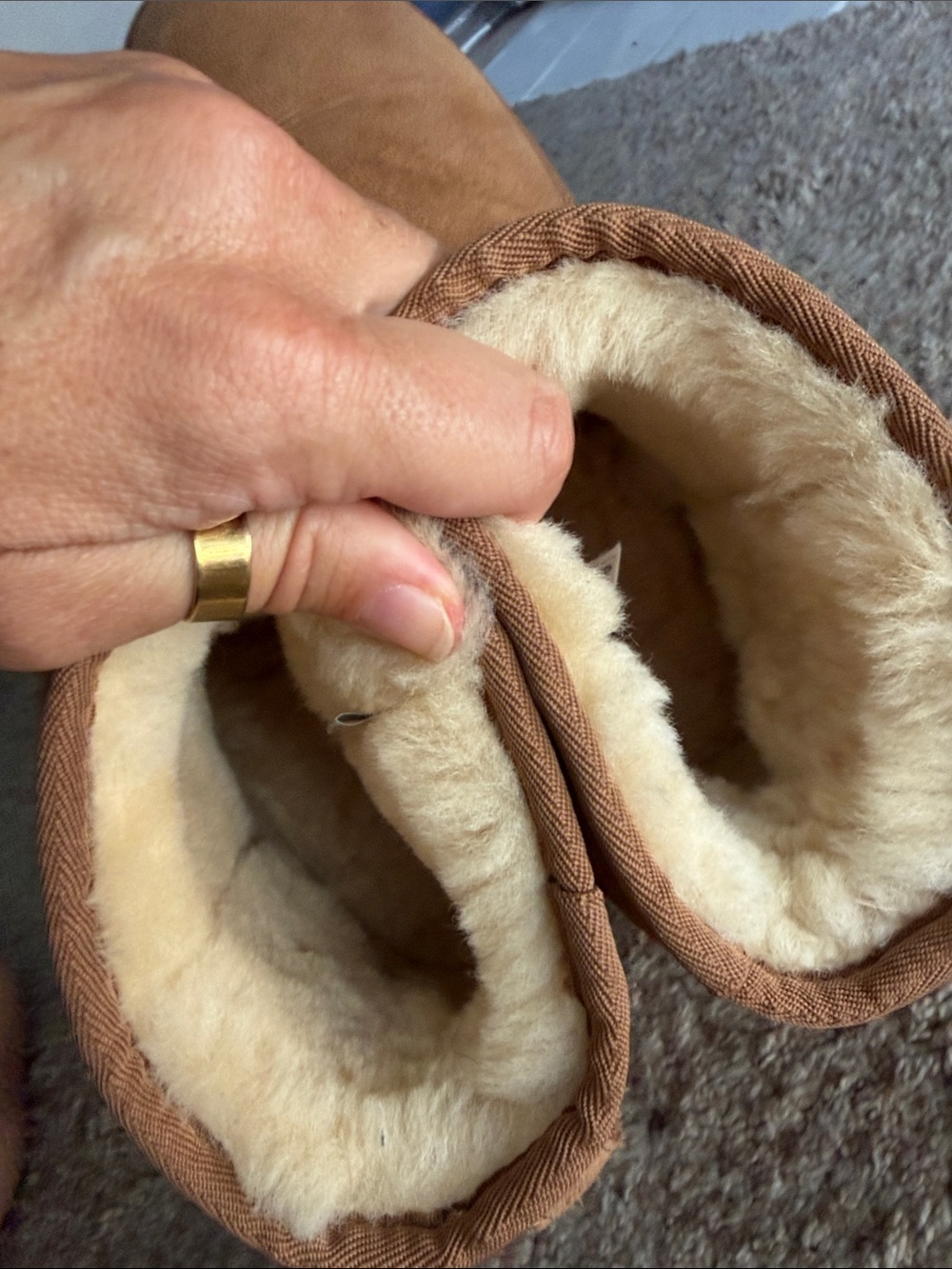 UGG Classic Mini ii Short Shearling Boot in Chestnut 7 - Picture 7 of 8
